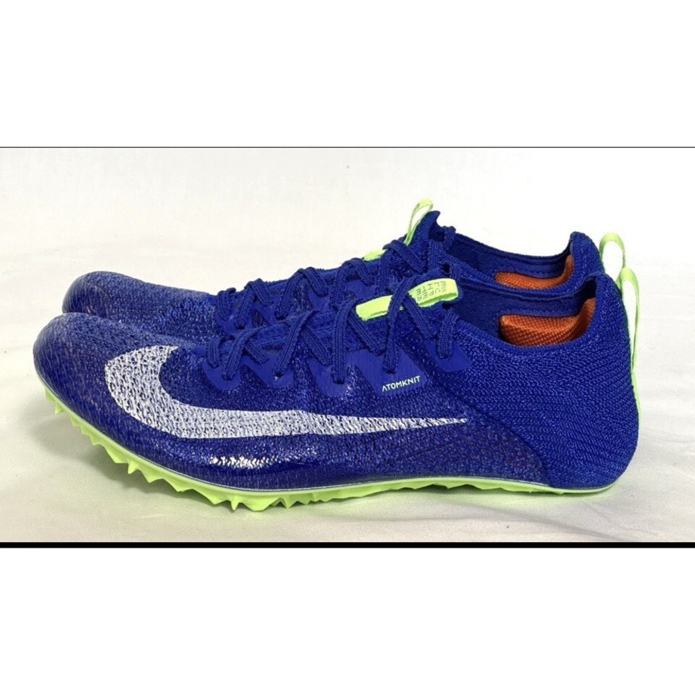 Nike Zoom Superfly 2 Elite Track Spikes Mens Size 9 Blue‎ / White / Volt
